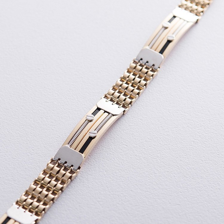 Мужской золотой браслет б04345 от ювелирного магазина Оникс