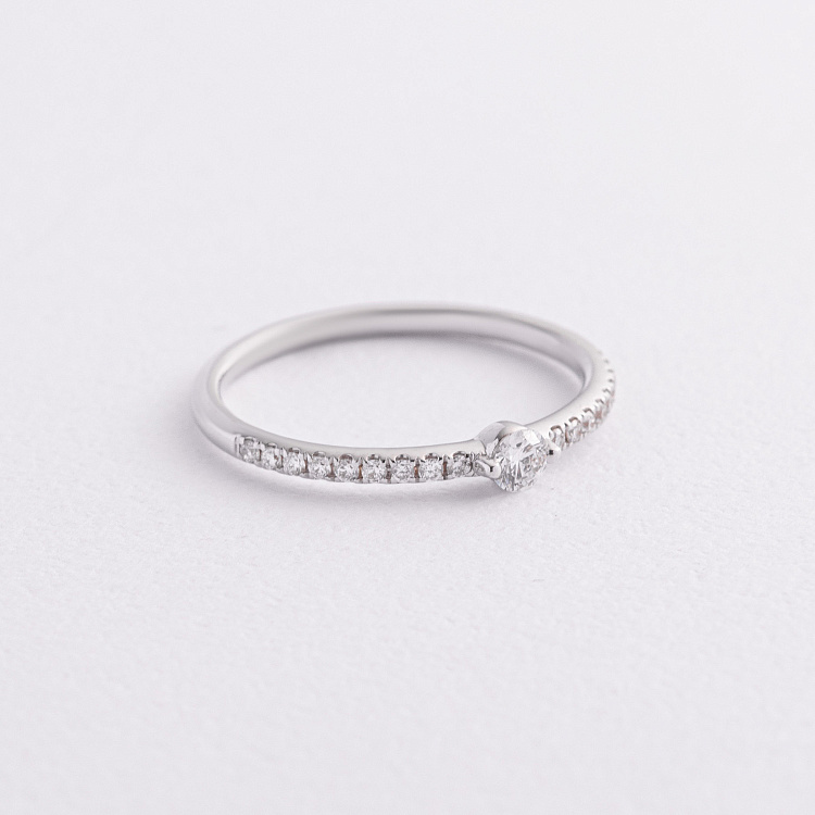 Заручальна золота каблучка з діамантами кб0599ri від ювелірного магазину Онікс - 1