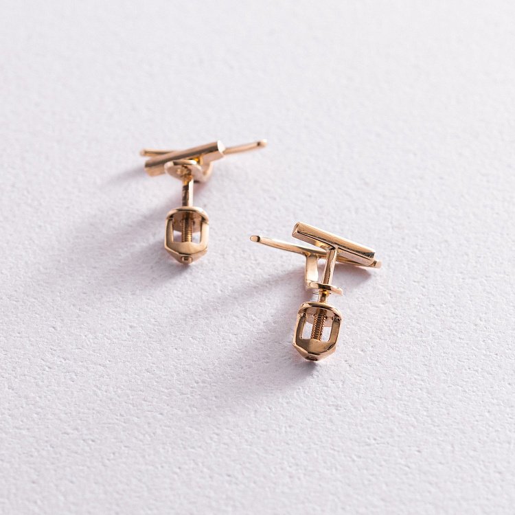 Золоті сережки - джекети "Емілі" с07653 від ювелірного магазину Онікс - 4