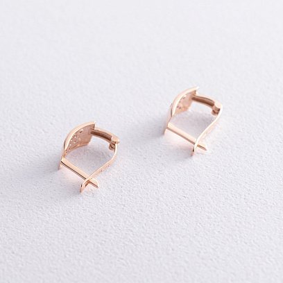 Золотые серьги "Бабочки" (фианит) с05412 №4