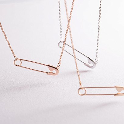 Кольє "Шпилька" у білому золоті кол02252 №2