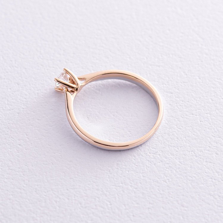 Золота заручальна каблучка з діамантом кб0477lg від ювелірного магазину Онікс - 2