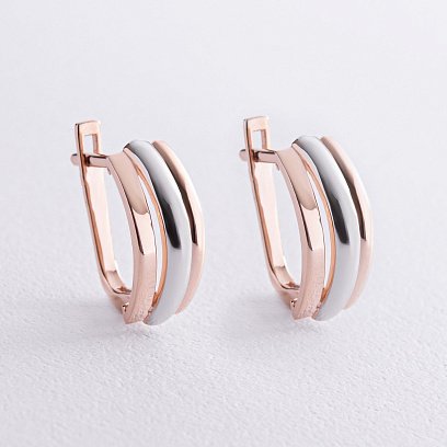 Золоті сережки без каменів с07892