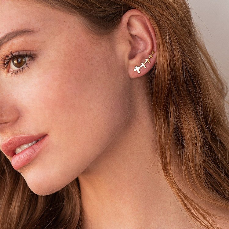 Золоті сережки - клаймбери Прагнення с07482 від ювелірного магазину Онікс