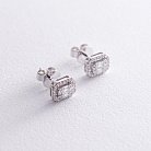 Золоті сережки - пусети з діамантами сб0340di от ювелирного магазина Оникс - 2