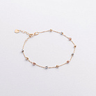 Браслет "Кульки" у трьох кольорах золота б04225 от ювелирного магазина Оникс