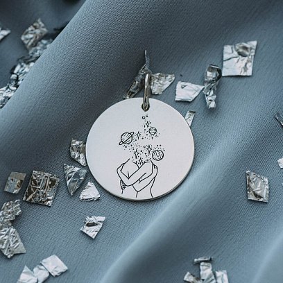 Срібний кулон "Ти мій всесвіт" 133090всел №2