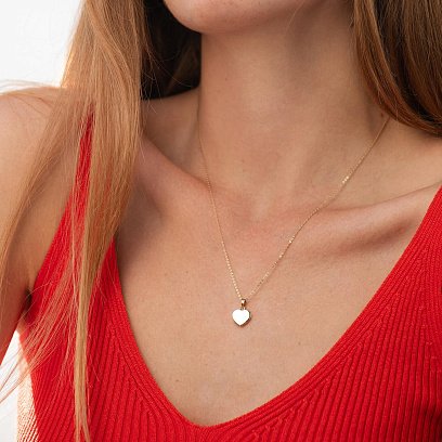 Кулон "Сердечко" у жовтому золоті п03951 №2
