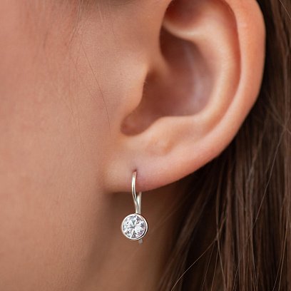 Детские серебряные серьги с фианитами 12750 №4