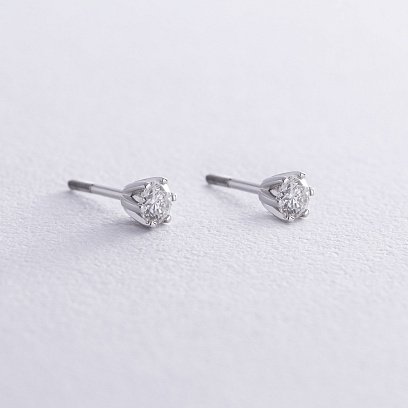 Золотые серьги - пусеты с бриллиантами 327371121