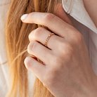 Золотий перстень з сердечками к06170 от ювелирного магазина Оникс - 1