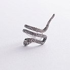 Серебряная серьга - каффа "Змея" 123291 от ювелирного магазина Оникс