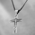 Серебряный крест "Распятие. Спаси и Сохрани" (на укр. языке) кду-10 от ювелирного магазина Оникс - 3