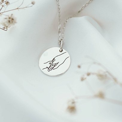 Серебряный кулон "Родительская поддержка" 132724мл №4