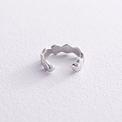 Сережка - каффа "Грані" у білому золоті с08163 №3