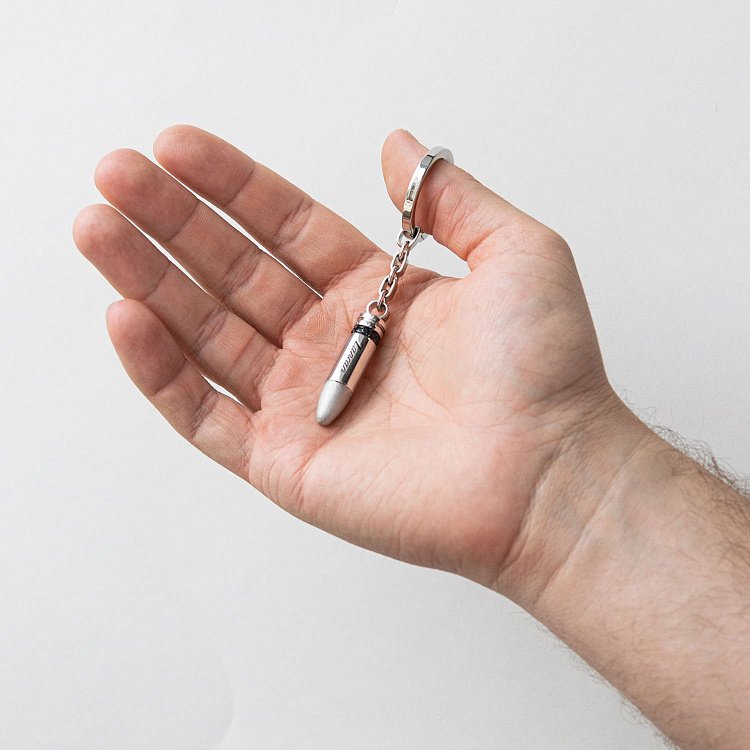 Чоловічий срібний брелок "Куля" Zancan EXP077 від ювелірного магазину Онікс - 1