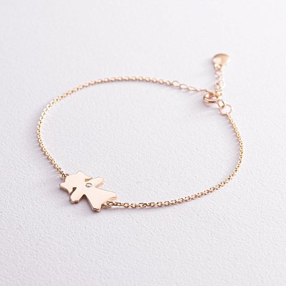 Браслет "Дівчинка" у жовтому золоті (можливе гравіювання) з2077ж