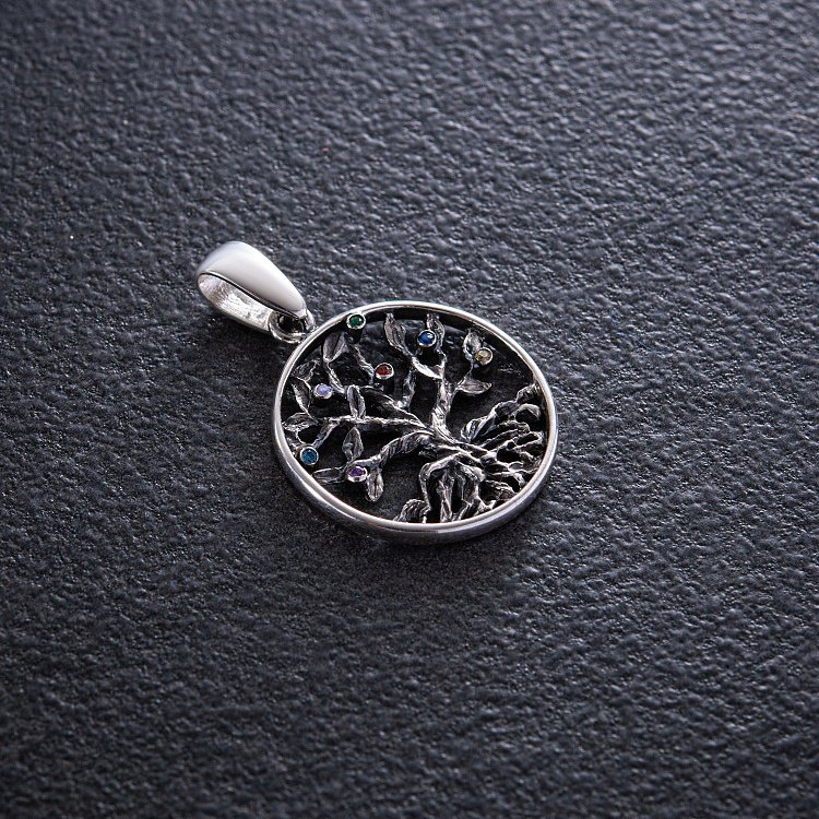 Серебряная подвеска "Древо жизни" (фианит) 132727 от ювелирного магазина Оникс - 5