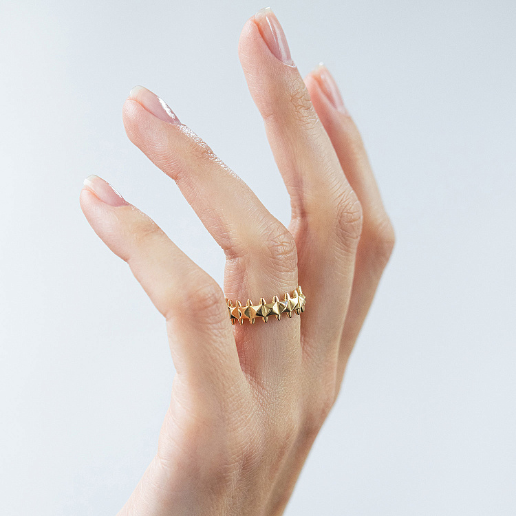 Кольцо в желтом золоте к08400 от ювелирного магазина Оникс - 3