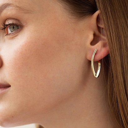 Серьги "Айрис" в желтом золоте с08501