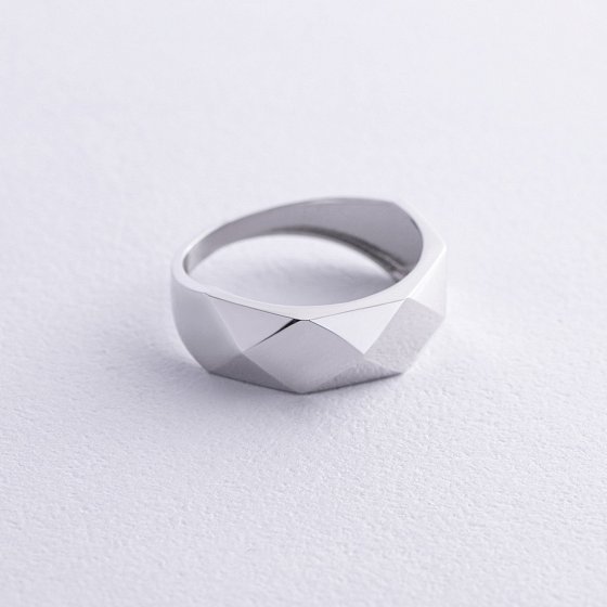 Кольцо "Совершенство" в белом золоте к07996 №4