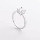 Серебряное кольцо с фианитом 1973/1р-СZ от ювелирного магазина Оникс - 1