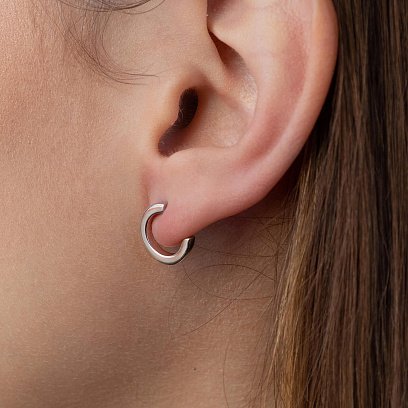 Сережки - пусети "Мерилін" у білому золоті с08177 №2