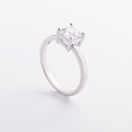 Серебряное кольцо с фианитом 1973/1р-СZ №3
