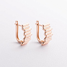 Золоті сережки "Agnes" у червоному золоті с09675 от ювелирного магазина Оникс