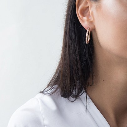 Золоті сережки Елегантність с06506 №2