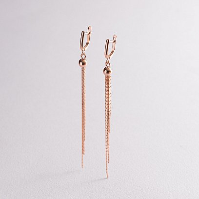 Висячі золоті сережки с06726