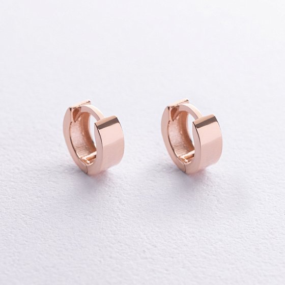Сережки - кільця у червоному золоті mini с08821
