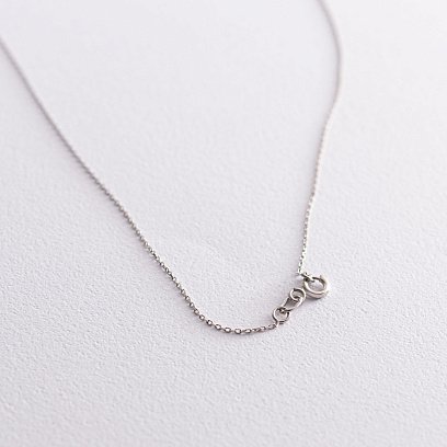 Кольє "Маленьке коло" з одним фіанітом (біле золото) кол01752 №3