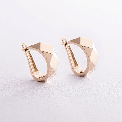 Серьги "Совершенство" в желтом золоте с08137 №2