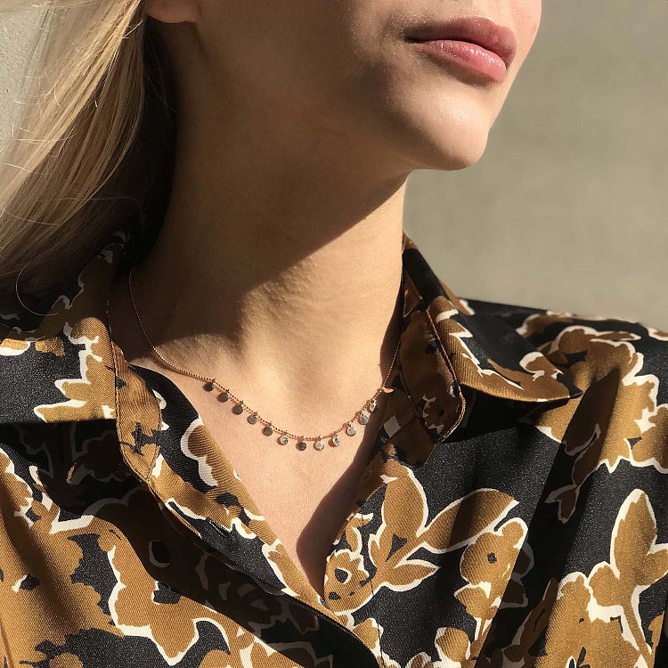 Кольє "Монетки" в червоному золоті кол01415 від ювелірного магазину Онікс - 8