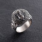 Мужское серебряное кольцо "Викинг" 424 от ювелирного магазина Оникс