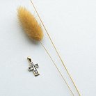Серебряный крестик с позолотой "Распятие. Молитва "Господи, помилуй" 131670 от ювелирного магазина Оникс - 3