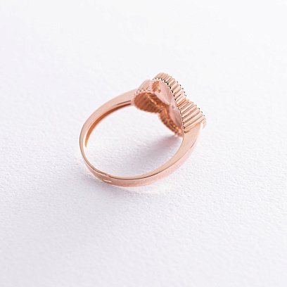 Кольцо "Клевер" в красном золоте к06394 №3