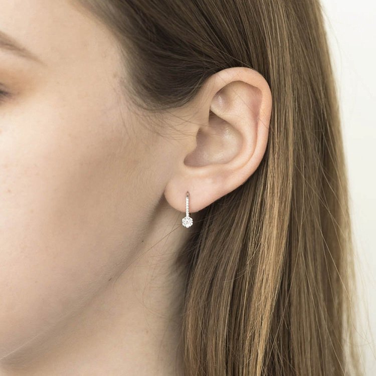 Золотые серьги с бриллиантами сб0179са от ювелирного магазина Оникс - 2