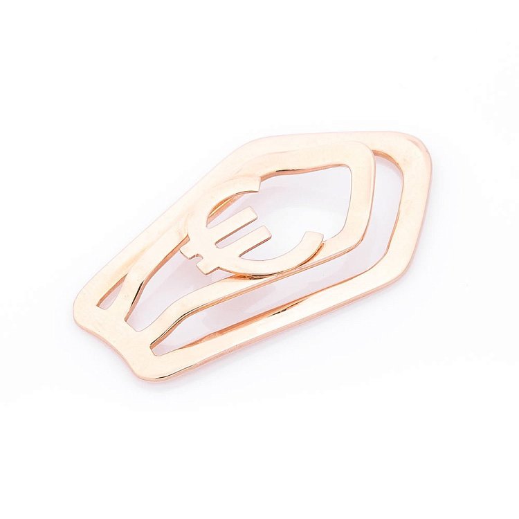 Золотой зажим для денег "Эвро" заж00003э от ювелирного магазина Оникс