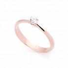 Золотое помолвочное кольцо с фианитом к04907 от ювелирного магазина Оникс
