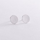 Срібні сережки-пусети "Сонячні зайчики" (маленькі) 123041 от ювелирного магазина Оникс - 4