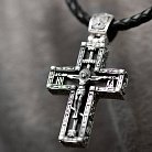 Мужской православный крест "Распятие" из эбенового дерева и серебра 1070 от ювелирного магазина Оникс - 4
