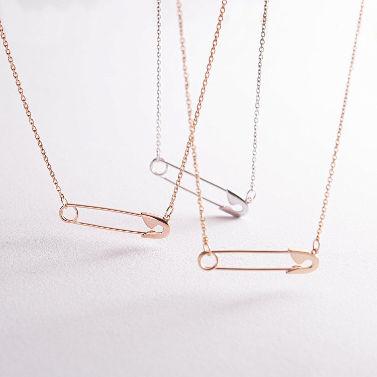 Колье "Булавка" в красном золоте кол02304 от ювелирного магазина Оникс - 14