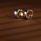 Серьги - кольца из желтого и белого золота с01275 от ювелирного магазина Оникс - 9