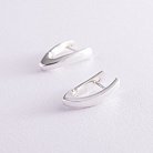 Срібні сережки "Мінімалізм" на англійській застібці 122769 от ювелирного магазина Оникс - 2