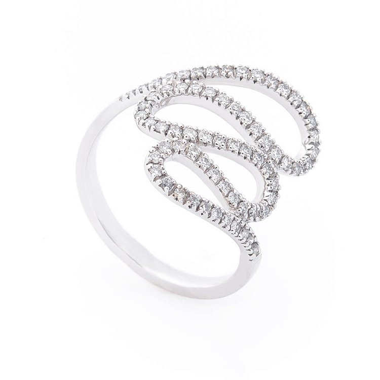 Золотое кольцо с бриллиантами км0285 от ювелирного магазина Оникс