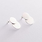 Срібні сережки - пусети "Кружечки" 122997 от ювелирного магазина Оникс - 4