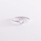 Золотое кольцо "Сердечко с фианитом" к07099 от ювелирного магазина Оникс - 1