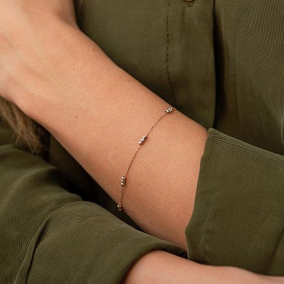 Золотий браслет "Кульки" б05109 №4